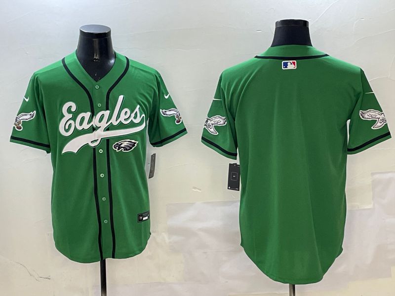 Men Philadelphia Eagles Blank Green three generations Jointly Name 2025 Nike Limited NFL Jersey style 9